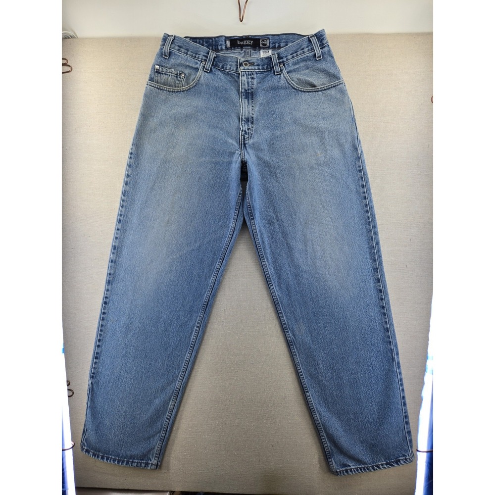 Levi's Silver Tab Jeans Men's Size 36x34 Tall Blue Baggy Wide Leg Vintage Y2K